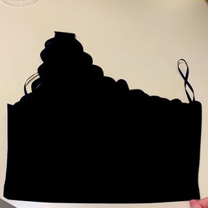 A one shoulder crop top